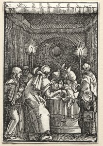 سقوط وفداء الإنسان: عرض يواكيم الذي رفضه رئيس الكهنة ، ج. 1515. بواسطة ألبريشت التدورفر