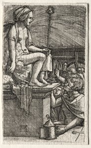 The Roman Courtesan or The Revenge of the Sorcerer Virgil، 1520-1526. بواسطة ألبريشت التدورفر