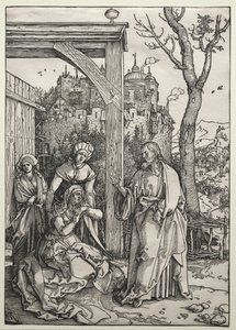 المسيح أخذ إجازة أمه ، ج. 1504-1505. بواسطة ألبريشت دورر