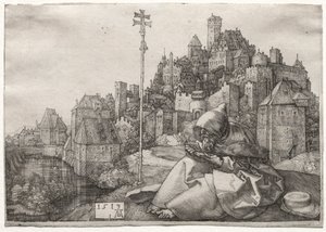 سانت أنتوني ريدينج ، 1519. بواسطة ألبريشت دورر