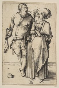 كوك وزوجته ، كاليفورنيا. 1496. بواسطة ألبريشت دورر