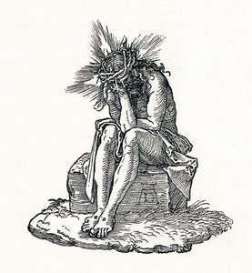 رجل الأحزان. صفحة العنوان إلى Small Passion.، c1511، 1906 بواسطة ألبريشت دورر