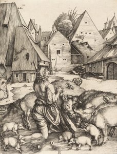 الابن الضال ، ج. 1496. بواسطة ألبريشت دورر