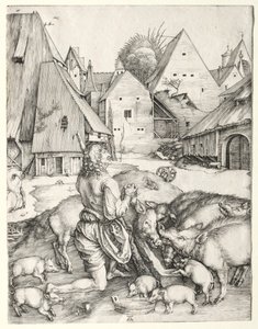 الابن الضال ، ج. 1496. بواسطة ألبريشت دورر