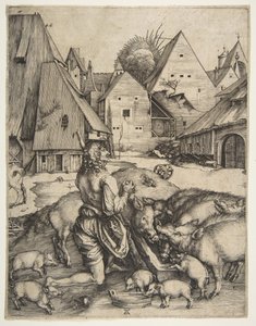 الابن الضال ، كاليفورنيا. 1496. بواسطة ألبريشت دورر