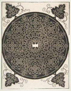 العقدة الثالثة. Roundel المتداخلة مع ثمانية أكاليل ودرع صدفي في ... ، 1521 من قبل. بواسطة ألبريشت دورر