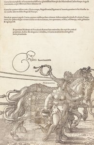 عربة النصر لـ Maximilian I The Great Triumphal Car [اللوحة 3 من 8] ، الطبعة اللاتينية 1523. بواسطة ألبريشت دورر