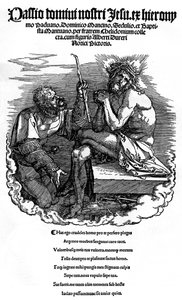 صفحة العنوان لمسلسل The Great Passion ، 1510 ، 1936 بواسطة ألبريشت دورر