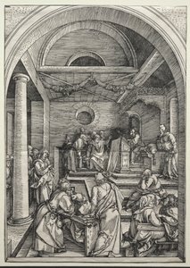 المسيح يتجادل مع الأطباء، ج. 1503-1504 (نقش خشبي)