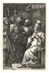 المسيح أمام قيافا. 1512 (نقش بورين على النحاس) بواسطة ألبريشت دورر