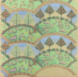 لحن الراعي ، حوالي عام 1930 (جواش على ورق)