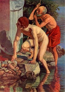 رسم تخطيطي للصورة يظهر المسيح للجمهور ، c1830s ، 1965.