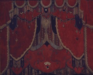 تصميم الستار الرئيسي لمسرحية مسرحية The Masquerade للكاتب M. Lermontov، 1917 بواسطة ألكسندر ياكوفليفيتش جولوفين