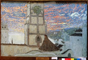 قرية صقلية ، تصميم المرحلة لـ Dom Juan من Molière ، 1910 (درجة حرارة على قماش) بواسطة ألكسندر ياكوفليفيتش جولوفين
