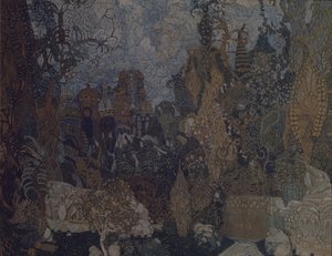 تصميم المسرح للباليه The Firebird بواسطة I. Stravinsky ، 1910