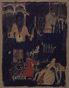 تصميم المسرح لأوبرا موزارت وساليري من تأليف N.Rimski-Korsakov ، 1902 بواسطة ألكسندر ياكوفليفيتش جولوفين