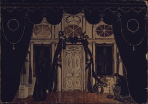 تصميم المسرح المسرحي المسرحي The Masquerade من قبل M. Lermontov ، 1917 بواسطة ألكسندر ياكوفليفيتش جولوفين