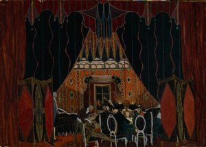 تصميم المسرح المسرحي المسرحي The Masquerade من قبل M. Lermontov ، 1917 بواسطة ألكسندر ياكوفليفيتش جولوفين