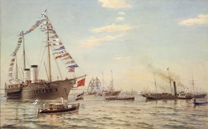 يزور الإمبراطور الألماني ويليام الثاني كرونشتادت في يوليو 1888 ، 1888