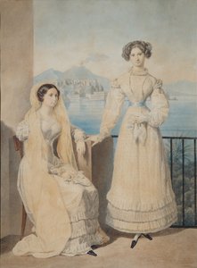 صورة الأخوات الكونتيسة دوروثيا 1804-1863 وكاثرين 1803-1888 فون تيزنهاوزن ، 1825