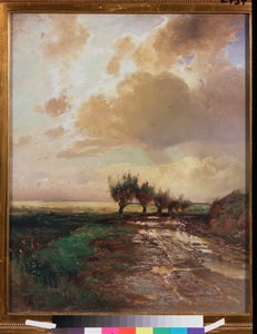 طريق ريفي - رسم أليكسي كوندراتيفيتش سافراسوف (1830-1897) ، زيت على قماش بواسطة أليكسي كوندراتيفيتش سافراسوف