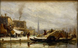 البندقية بالقرب من محطة السكة الحديد. Noon par Bogolyubov (Bogolioubov)، Alexei Petrovich (1824-1896) بواسطة أليكسي بتروفيتش بوغوليوبوف