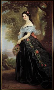 Portrait of the Countess Juliette Cotti Painting by Alexandro Ossani (19th century) 1869 Florence Museum of Modern Art بواسطة أليساندو أوساني