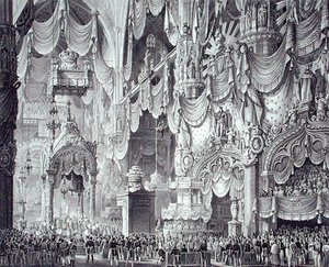 تتويج فرديناند الأول (1793-1875) في كاتدرائية ميلانو بواسطة أليساندرو (بعد) سانكيريكو
