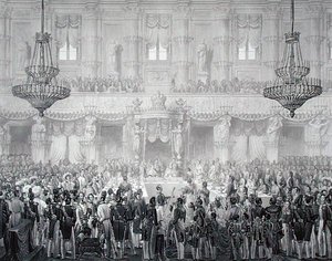 مأدبة رسمية بمناسبة تتويج فرديناند الأول (1793-1875) بواسطة أليساندرو (بعد) سانكيريكو