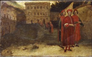 لوكا بيتي، مصرفي إيطالي، أمام قصره (Palazzo Pitti) بواسطة اليساندرو ألوري