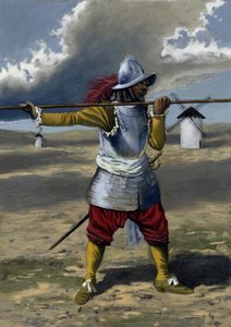 ترسيو ، بيكيير من المشاة الإسبان بين 1534 و 1704. رسم لأليساندرو لوناتي بواسطة أليساندرو لوناتي