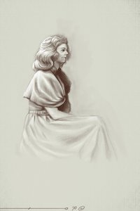 شابة تعيش في ظل الإمبراطورية الأولى ، أوائل القرن التاسع عشر. رسم من قبل أليساندرو لوناتي. 2010 بواسطة أليساندرو لوناتي