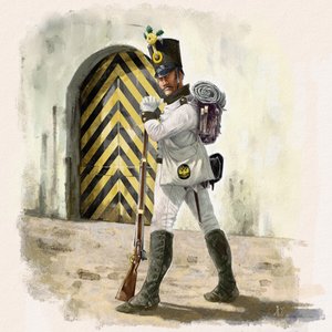 جندي مشاة نمساوي من فوج المشاة النمساوي رقم 14 في حصن عام 1809، 2018 بواسطة أليساندرو لوناتي