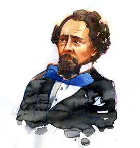 صورة للكاتب الإنجليزي تشارلز ديكنز (1812-1870) (صورة للكاتب والناقد الاجتماعي الإنجليزي تشارلز ديكنز) بواسطة أليساندرو لوناتي