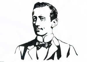 صورة لجولييلمو ماركوني (1874-1937) ، فيزيائي إيطالي ، مخترع التلغراف بواسطة أليساندرو لوناتي