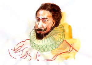 صورة ميغيل دي سيرفانتس سافيدرا (1547-1616) (صورة للكاتب الإسباني ميغيل دي سيرفانتس سافيدرا) بواسطة أليساندرو لوناتي