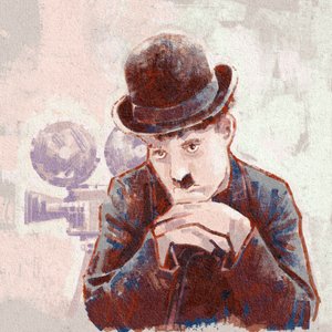 صورة للممثل والمخرج تشارلي شابلن (رسم توضيحي) بواسطة أليساندرو لوناتي