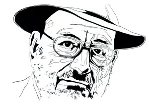 صورة للمفكر الإيطالي أومبرتو إيكو (1932-2016) بواسطة أليساندرو لوناتي