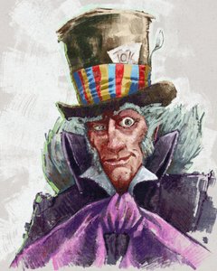 صورة لجنون حتر (رسم توضيحي) بواسطة أليساندرو لوناتي
