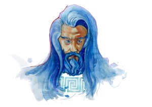 تمثيل الإلهي Ouranos (الأساطير اليونانية: أورانوس) بواسطة أليساندرو لوناتي
