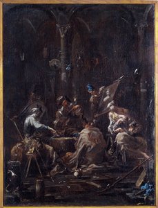 Bizarrerie (Oddity) لوحة لأليساندرو ماجناسكو ديت إيل ليساندرينو (1667-1749) Dim 58x44 cm Genes، Musei di Strada Nuova (سابقًا Palazzo Bianco)