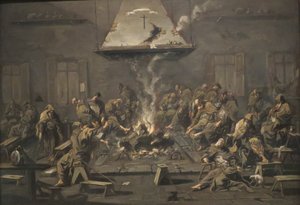 لوحة "التصميم الداخلي مع الرهبان" لأليساندرو ماغناسكو، حوالي 1725، متحف نورتون سيمون بواسطة اليساندرو ماجناسكو
