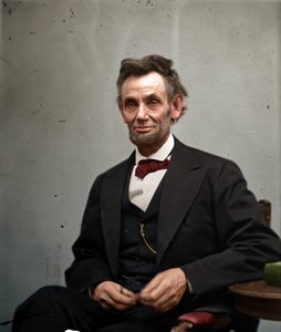 أبراهام لينكولن في فبراير من عام 1865، بالألوان