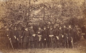 الجنرال ماكليلان والأركان ، كاليفورنيا. 1863. بواسطة الكسندر جاردنر.