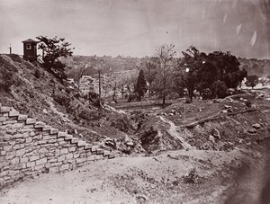 أنقاض جسر R & P Railroad ، ريتشموند ، كاليفورنيا. 1865. بواسطة الكسندر جاردنر