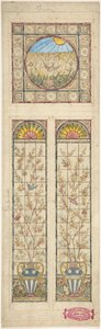 تصميم نافذة من الزجاج المعشق ، 1866-1892. بواسطة الكسندر جيبس