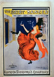 إعلان ملصق "The Skirt Dancer" ، تؤديه شركة جورج ريدجويل