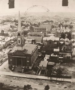منظر جنوبي من قبة المحكمة في شيكاغو ، 1858