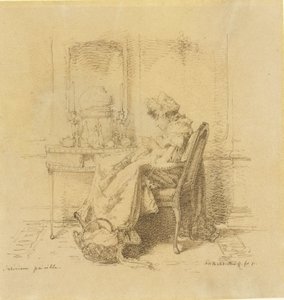 الحياكة السيدة العجوز الداخلية paisible (العنوان على الكائن)