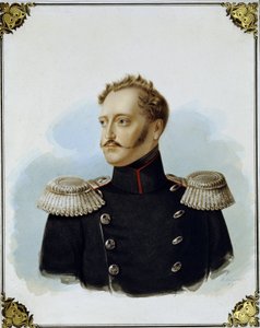 صورة للإمبراطور نيكولاس الأول لروسيا (1796-1855) (صورة للإمبراطور نيكولاس الأول). عمل ألكسندر إيفانوفيتش كلندر (1802-1875) ، ألوان مائية وأبيض على ورق مقوى